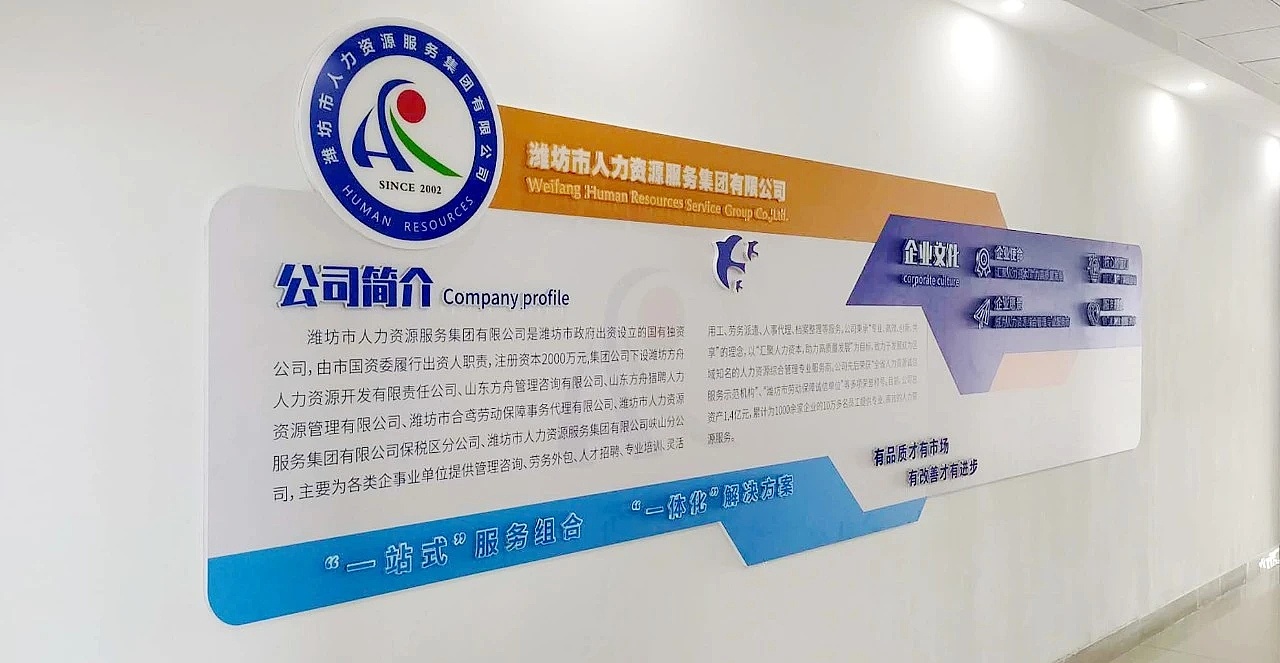 人力資源服務(wù)20年 文化墻設(shè)計理念與實踐